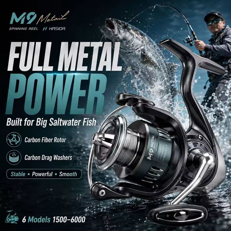HASIDA M9 Spinning Reel Full M - đánh giá và giá Fishing Boat Steering Wheel