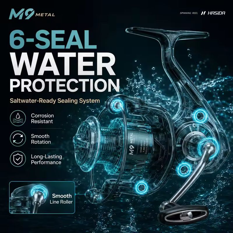 HASIDA M9 Spinning Reel Full M - đánh giá và giá Fishing Boat Steering Wheel